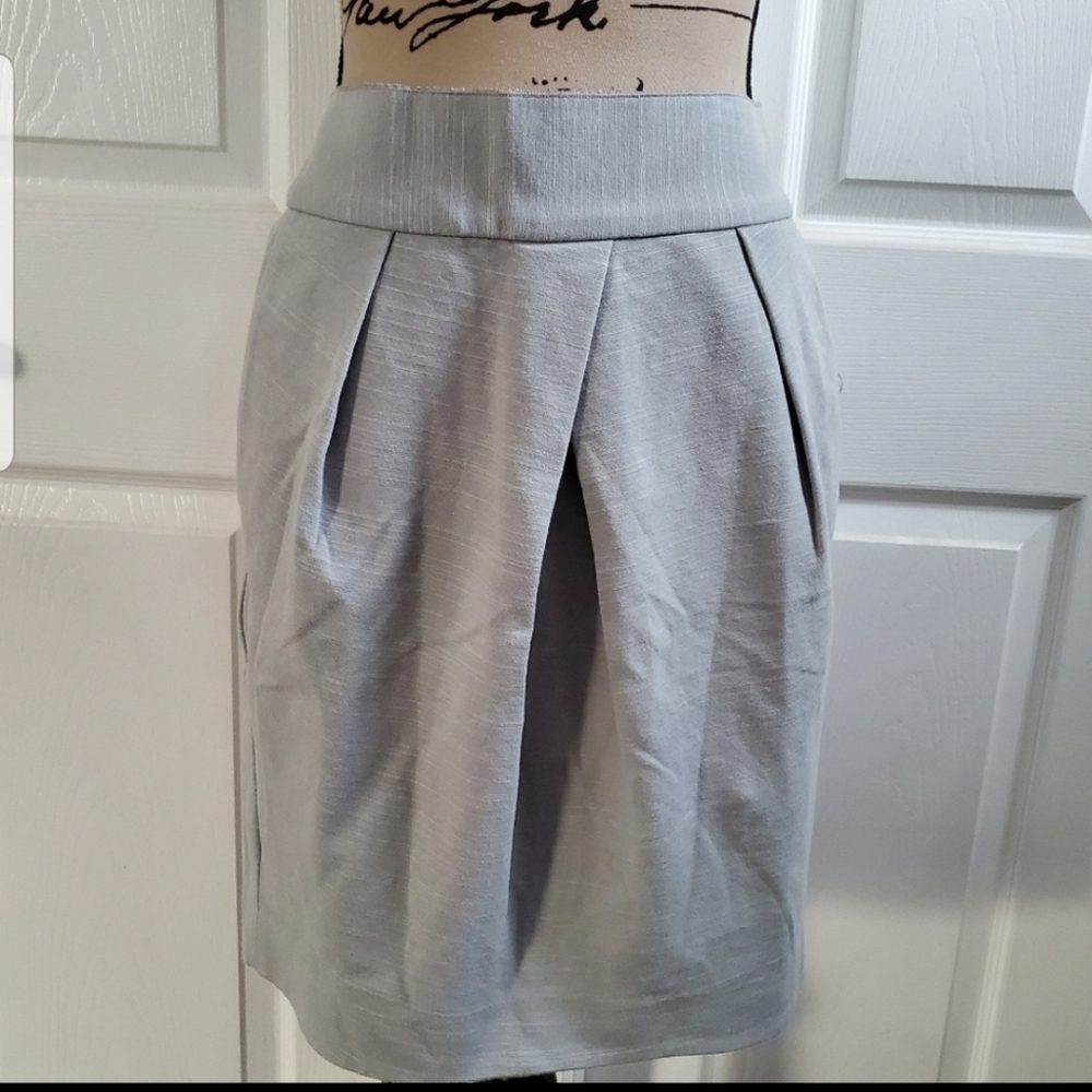 Banana Republic Gray Waist Plead Pencil Skirt 2